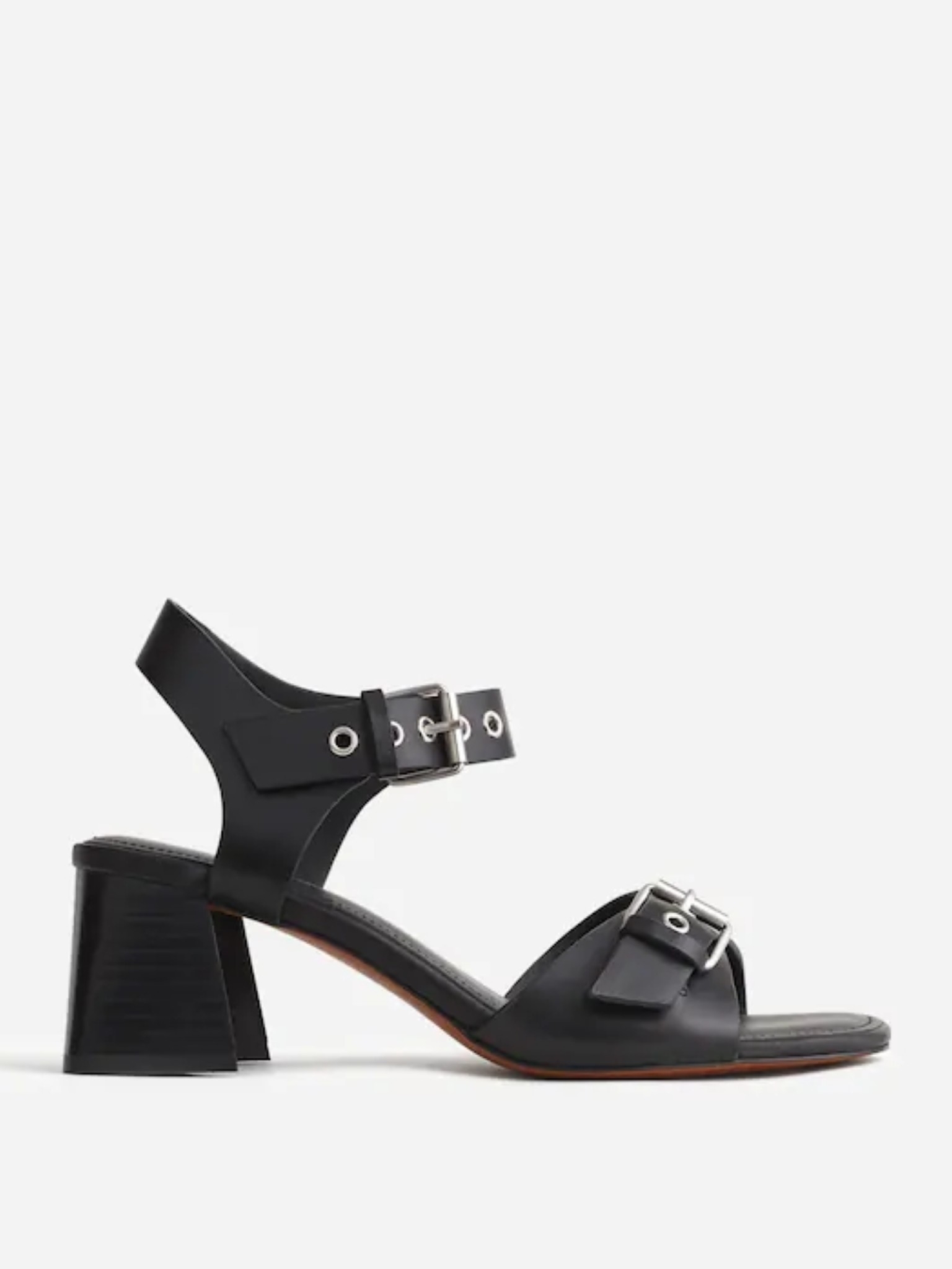 New! Madewell The Neeka Ankle-Strap Heeled Sandal In Leather